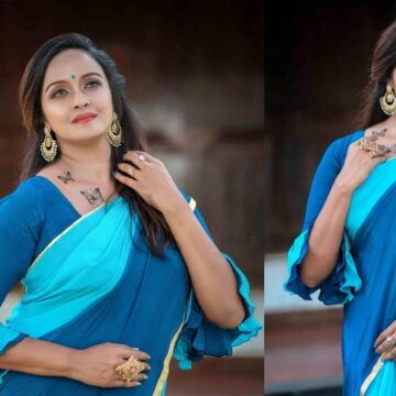 കഴുത്തിലും  നെഞ്ചിലും ടാറ്റൂവുമായി നടി ശാലു മേനോൻ..!!