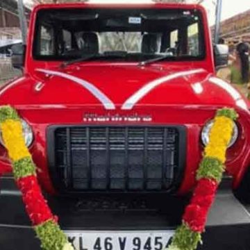 ഗുരുവായൂര്‍ ക്ഷേത്രത്തില്‍ കാണിക്കയായി ലഭിച്ച ഥാര്‍ ഭക്തരില്‍ ആര്‍ക്കും സ്വന്തമാക്കാന്‍ അവസരം